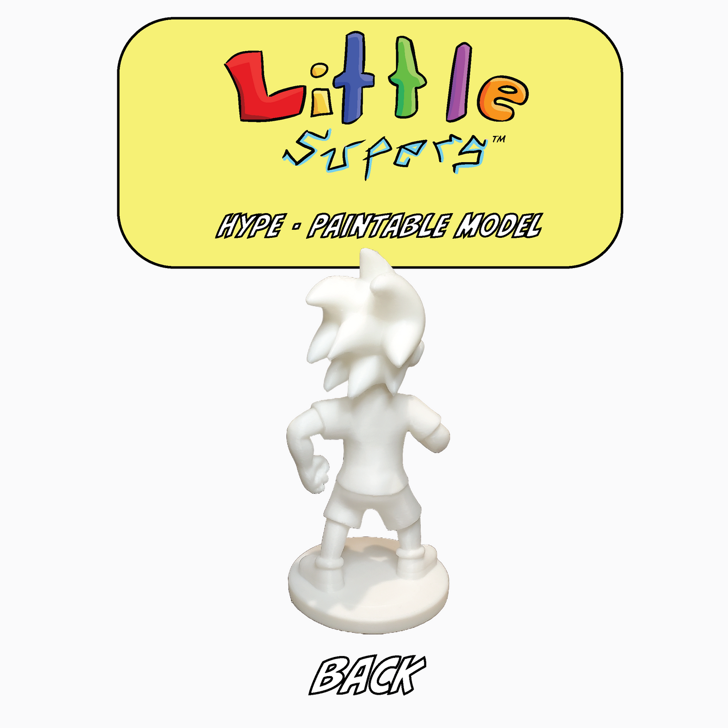 Little Supers - Hype - 3D Paintable Model