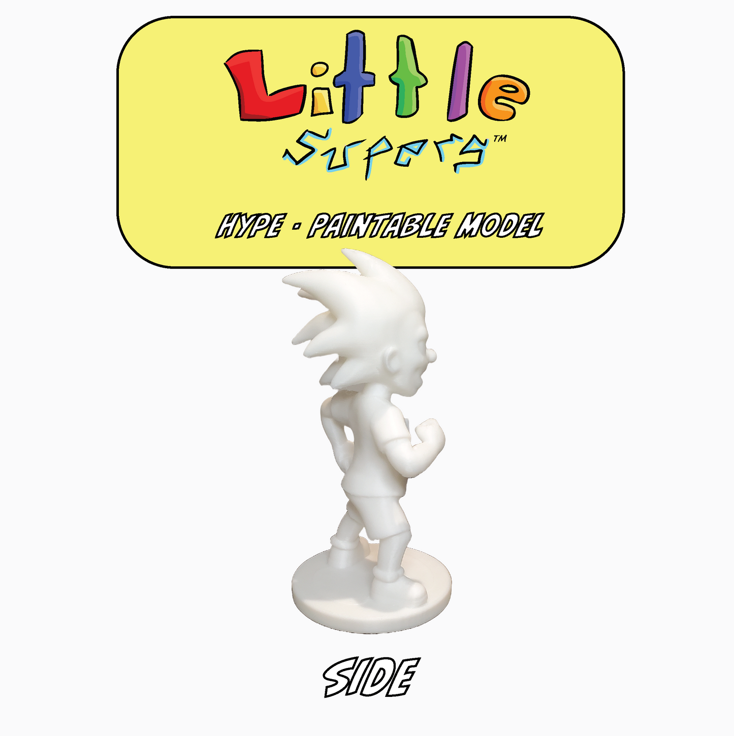 Little Supers - Hype - 3D Paintable Model