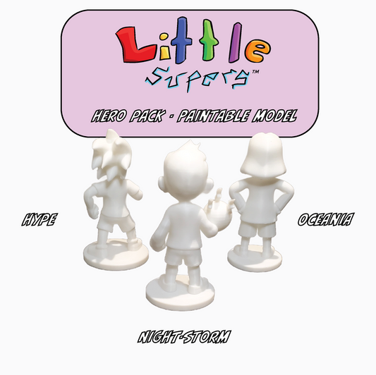Little Supers Hero Pack - 3d Paintable Model Bundle