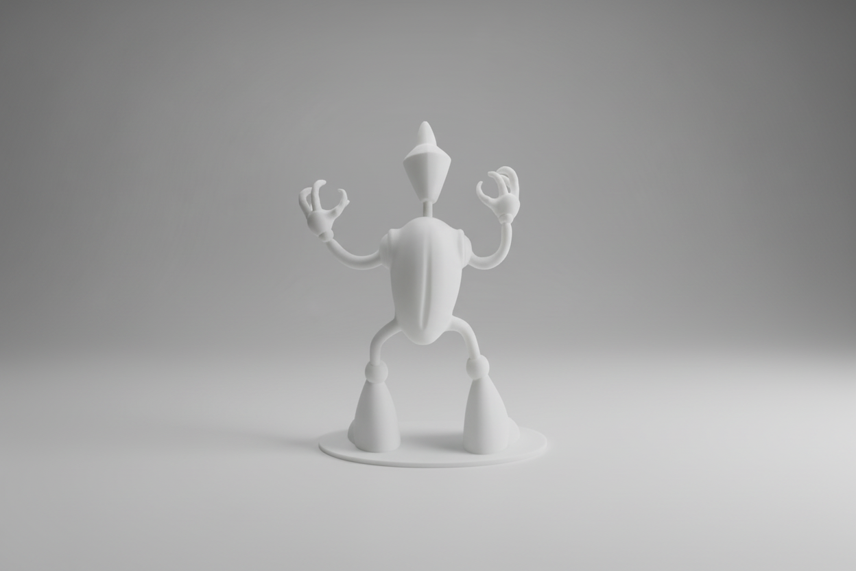 Little Supers - Mech Bot - 3D Paintable Model