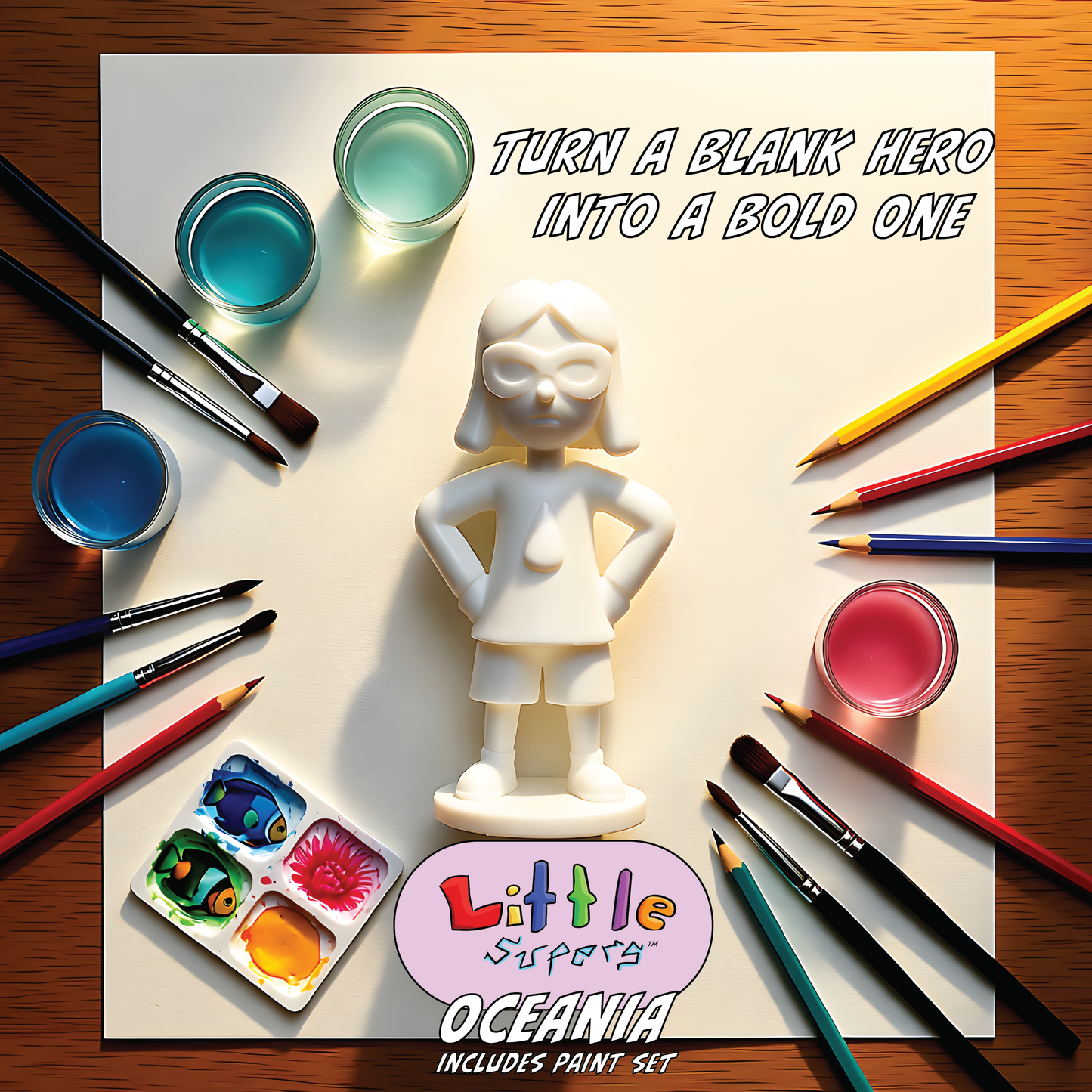 Little Supers - Oceania - 3D Paintable Model