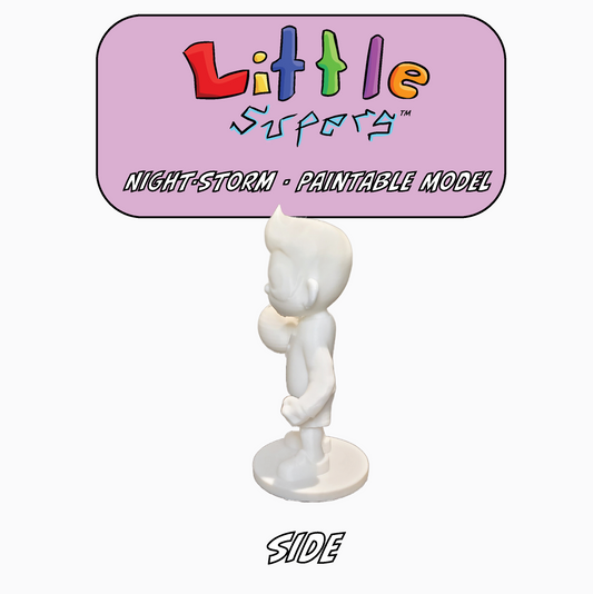 Little Supers - Night-Storm - 3D Paintable Model
