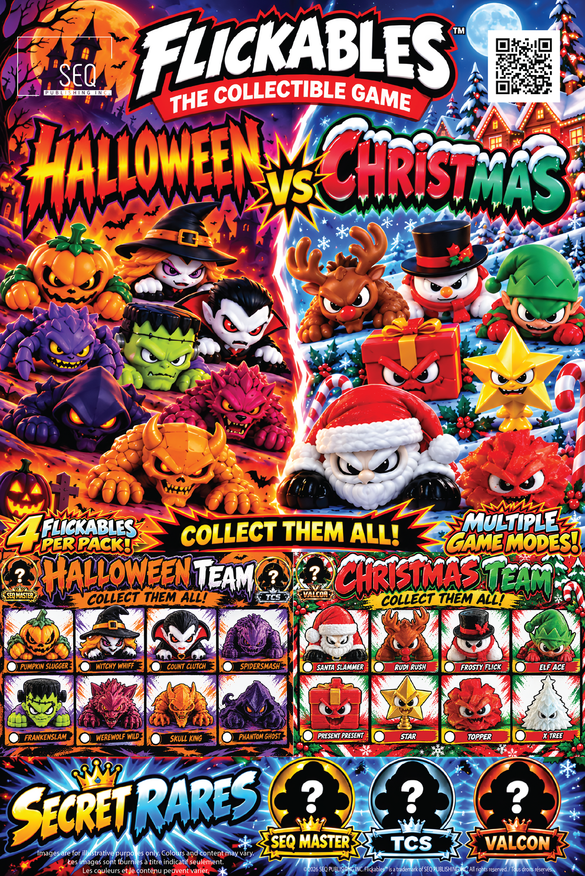 Flickables™ - Halloween vs Christmas - 3 pack booster