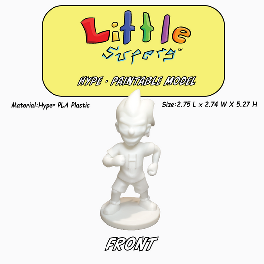 Little Supers - Hype - 3D Paintable Model